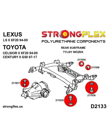 211937A: Rear differential – front bush SPORT