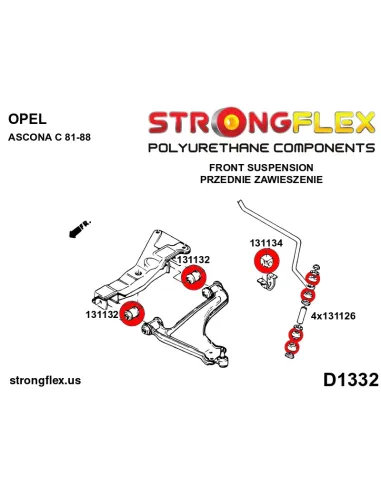 131132A: Front wishbone front bush SPORT