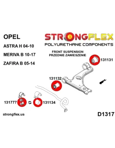 131132B: Front wishbone front bush 2