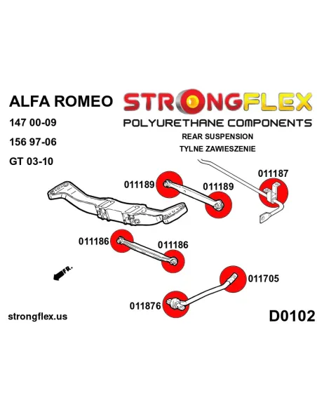 011186B: Rear suspension front arm bush