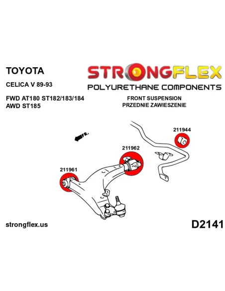 211944A: Front anti roll bar bush SPORT