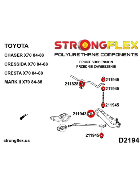 211945B: Front anti roll bar link bush