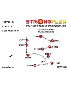 211946A: Rear arm bush SPORT 2