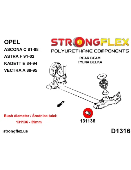 131136B: Rear subframe bush