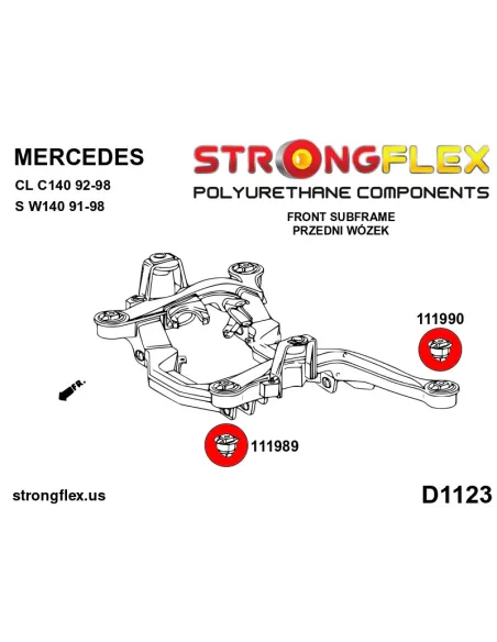 111990B: Front crossmember – rear bush