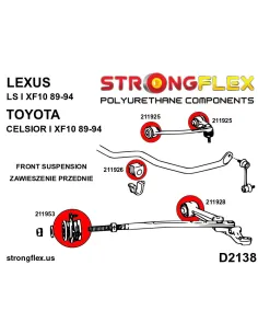 106176B: Rear suspension bush kit 2