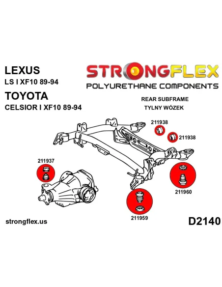 216257B: Full suspension bush kit