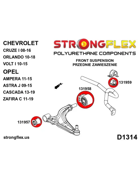 131957A: Front control arm – front bush SPORT