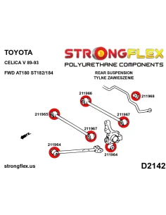 216262A: Rear suspension bush kit SPORT 2