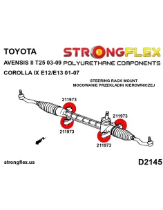 211973A: Steering rack mount bush SPORT 2