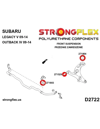 276240A: Full suspension bush kit SPORT