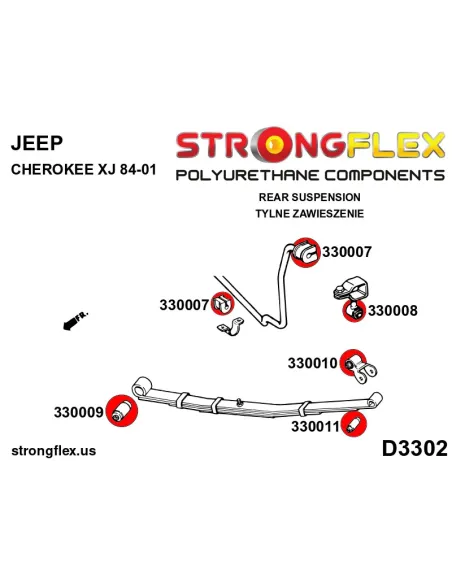 330008B: Rear anti roll bar end link bush