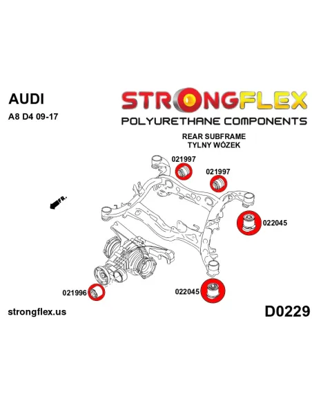 021997A: Rear differential - rear bush SPORT