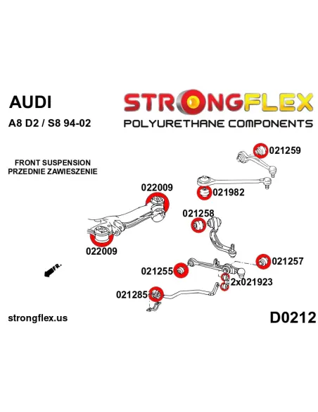026245B: Front suspension bush kit