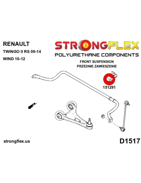 151291A: Front anti roll bar bush SPORT