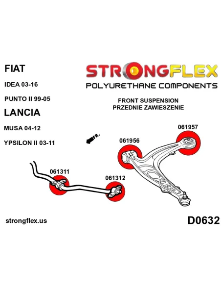 061957A: Front control arm – rear bush SPORT