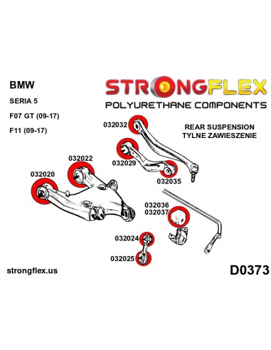 036061B: Rear suspension bush kit