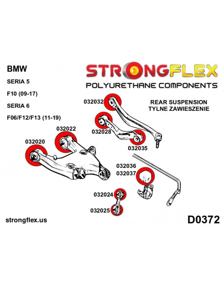 036064A: Full suspension  polyurethane bush kit SPORT