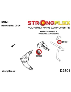 251300B: Front control arm bush 2