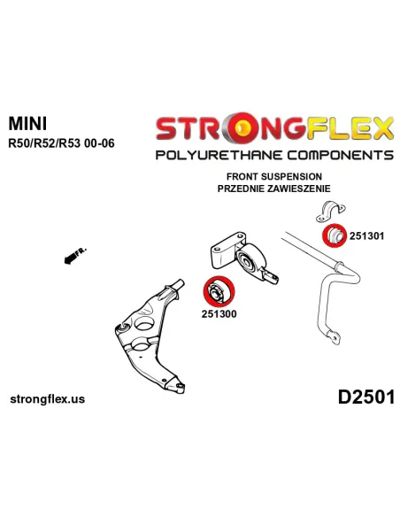 251300B: Front control arm bush