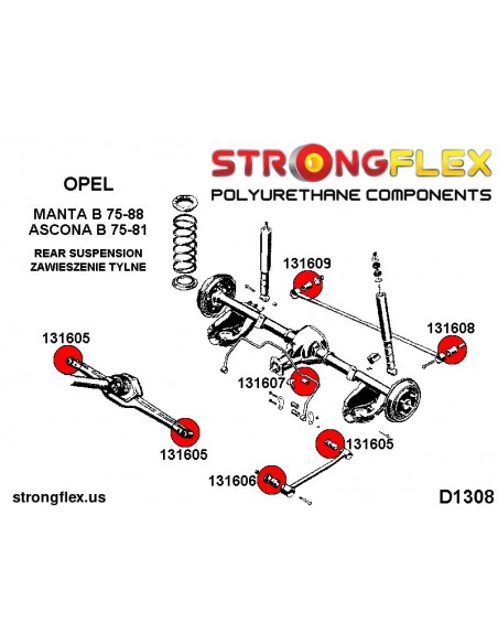 131609B: Rear panhard rod mount - to the chassis