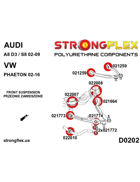 026248B: Front suspension bush kit