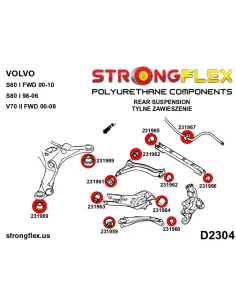 236205A: Rear suspension bush kit SPORT 2