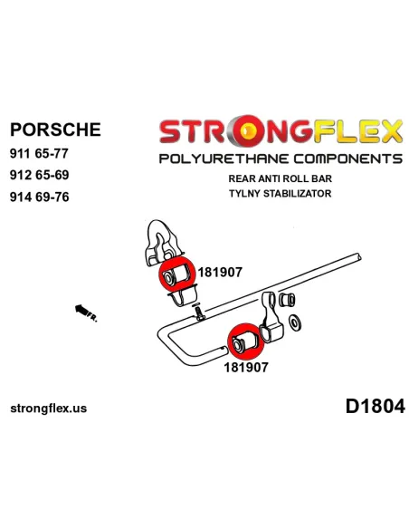 181907B: Rear anti roll bar bush