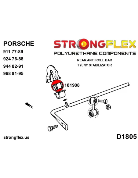 181908A: Rear anti roll bar bush SPORT