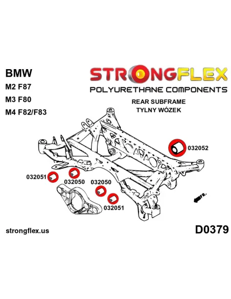 032050B: Rear diff mount - front bush