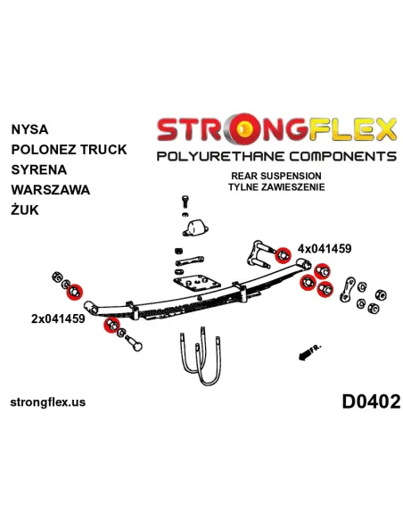 041459B: Rear spring bush