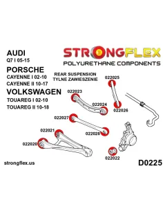 026257A: Rear suspension bush kit SPORT 2