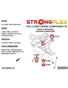 221084B: Anti roll bar link bush 2