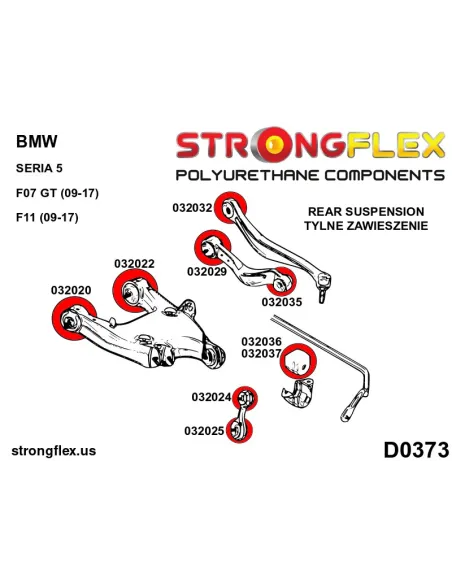036065B: Full suspension polyurethane bush kit