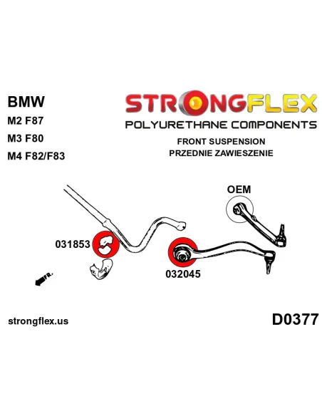 036068B: Full suspension polyurethane bush kit