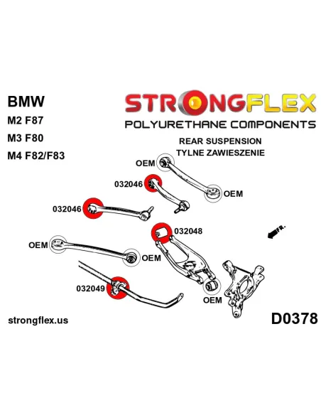 036068B: Full suspension polyurethane bush kit