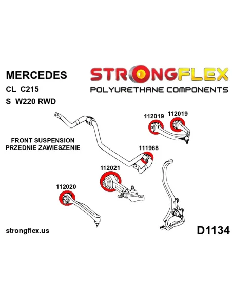 116261B: Front suspension bush kit