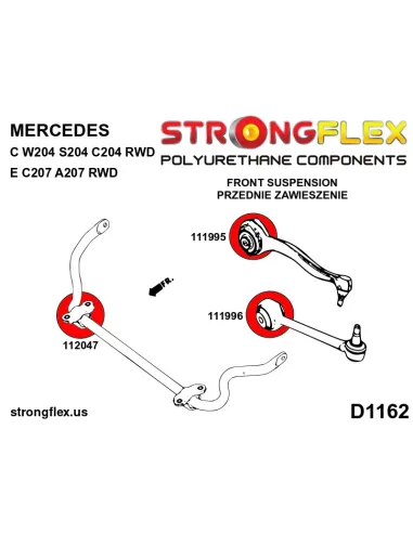 116262A: Front suspension bush kit SPORT