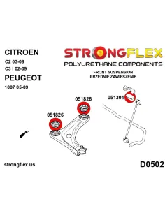 056001B: Front suspension bush kit 2
