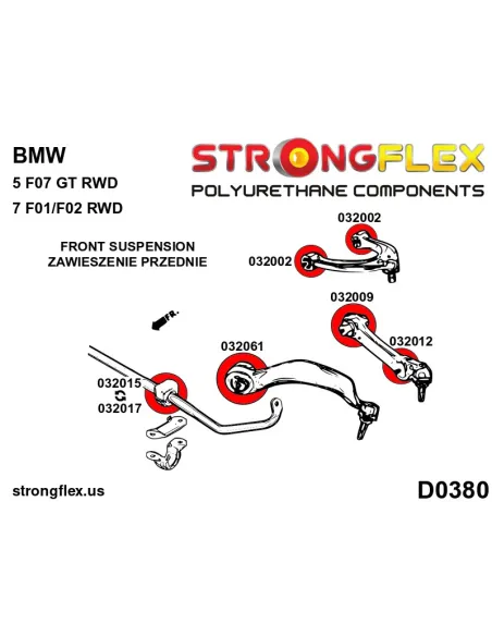 032061A: Front lower wishbone bush – front SPORT