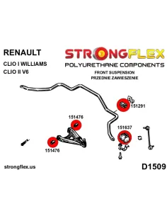 156080A: Front suspension bush kit SPORT 2