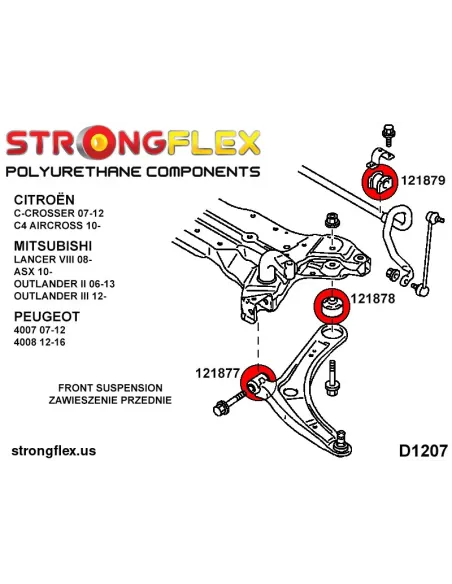 126146B: Front suspension bush kit