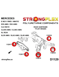 116265A: Rear subframe bush kit SPORT 2