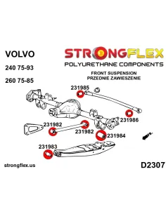 236209A: Rear suspension bush kit SPORT 2