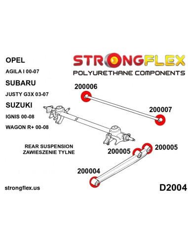 200006A: Rear panhard rod – to axle bush SPORT