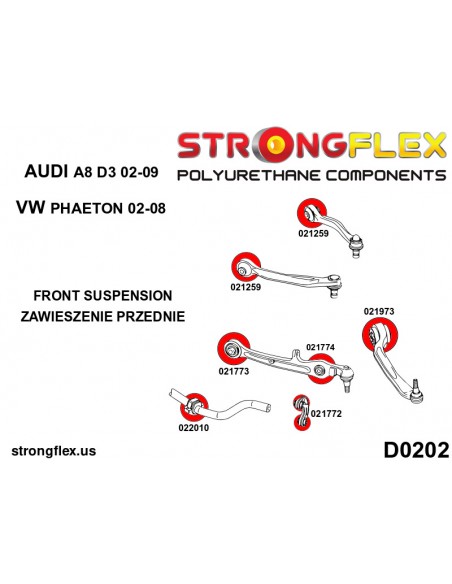 026248A: Front suspension bush kit SPORT