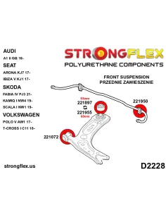 221950A: Front / rear stabilizer bush SPORT 2