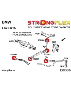 036083A: Rear suspension bush kit SPORT 2