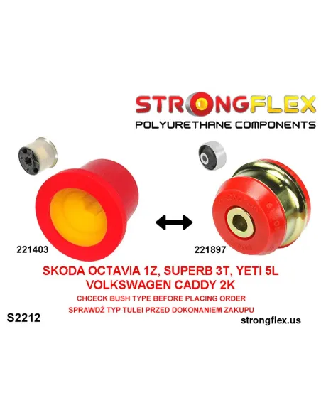 221403B: Front wishbone rear bush