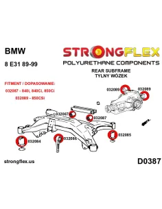 036084B: Rear subframe bush kit 2
